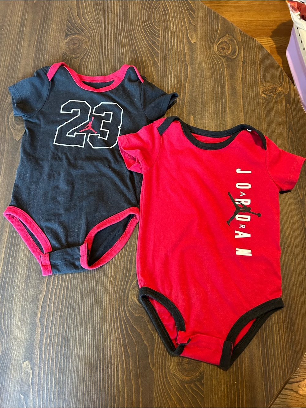 Jordan Baby Boy 18M Bodysuit Bundle Red Black Jumpman 23
